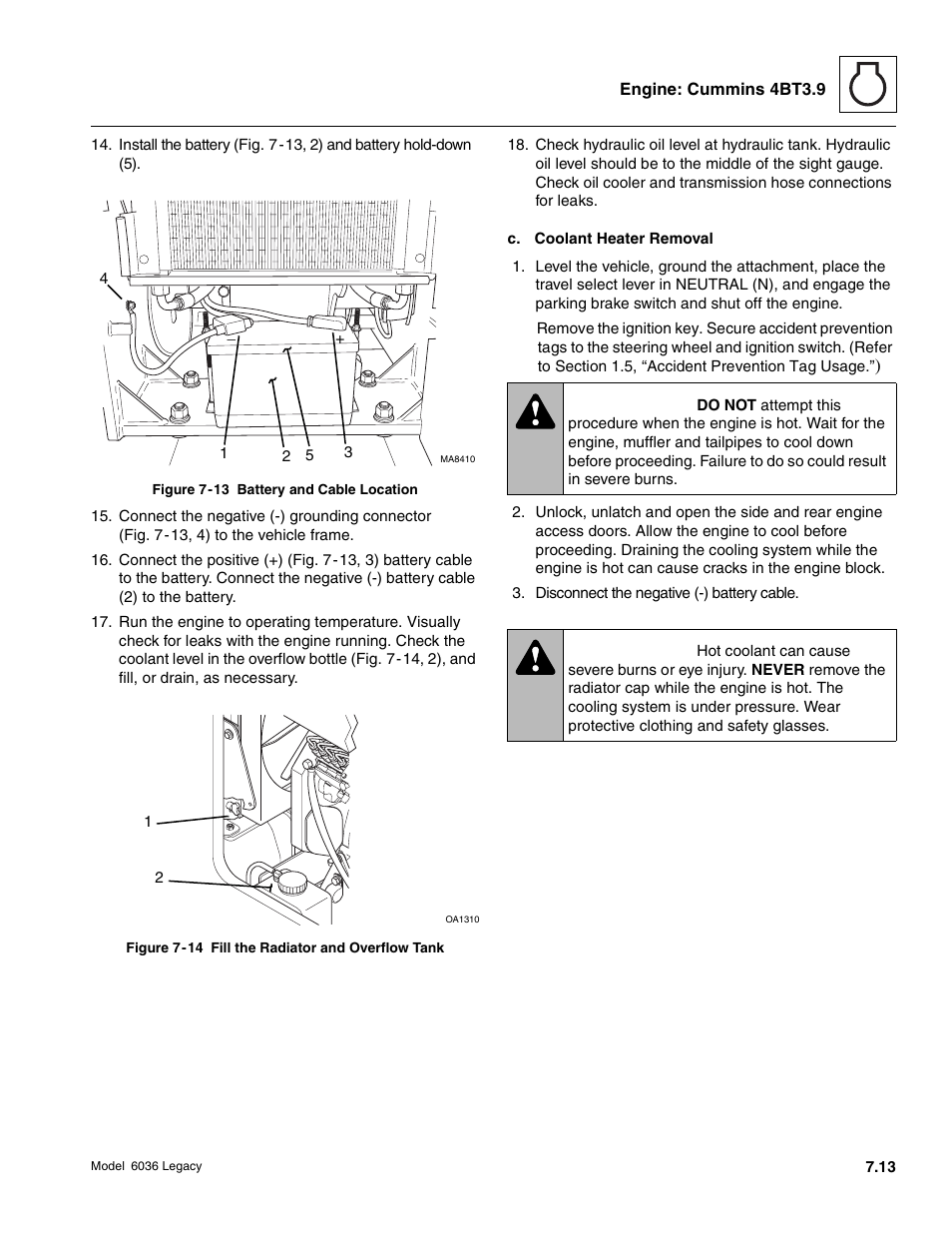 Warning | SkyTrak 6036 Service Manual User Manual | Page 191 / 460