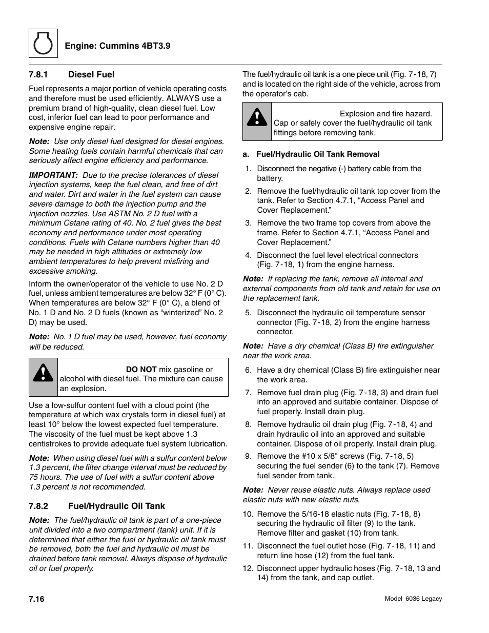 Warning | SkyTrak 6036 Service Manual User Manual | Page 194 / 460