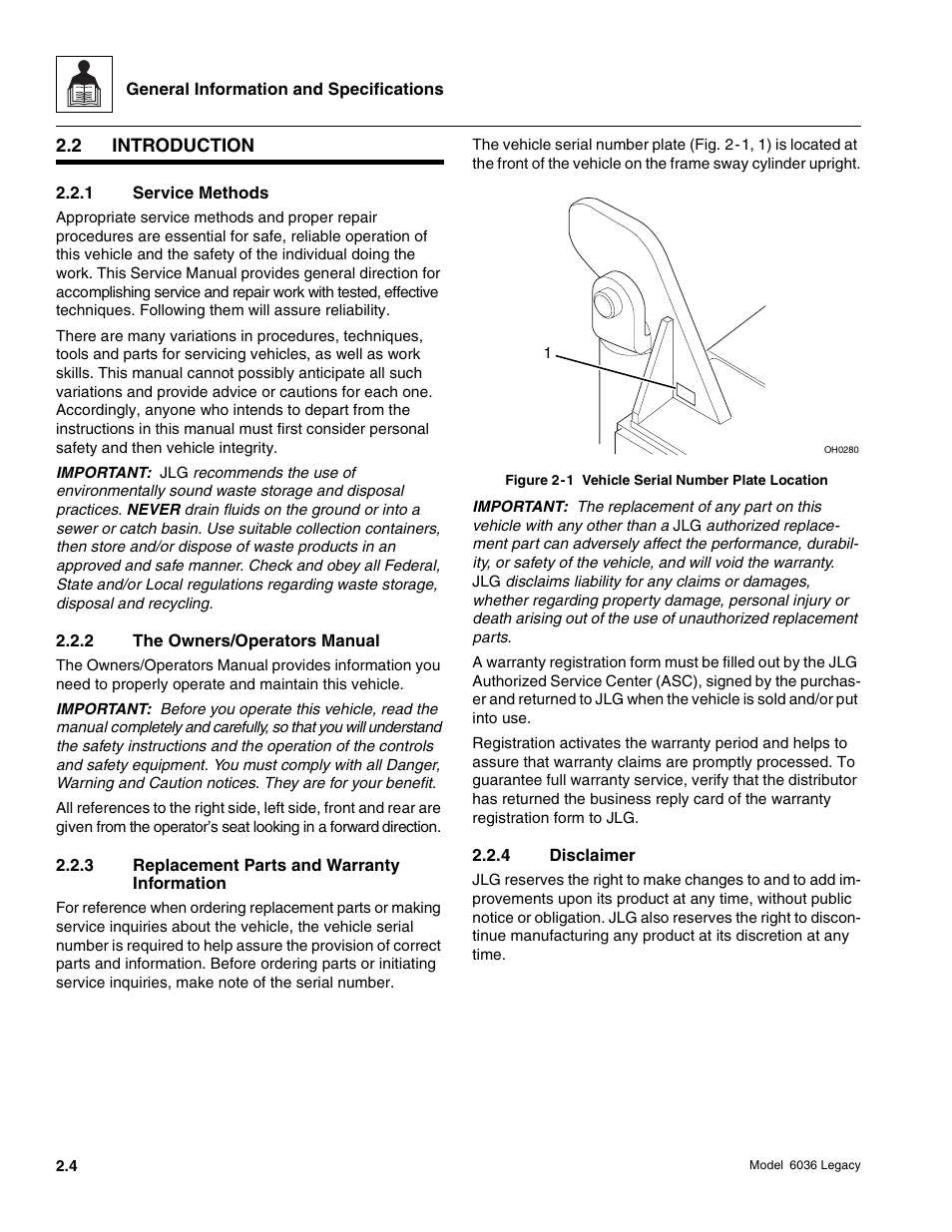 SkyTrak 6036 Service Manual User Manual | Page 20 / 460
