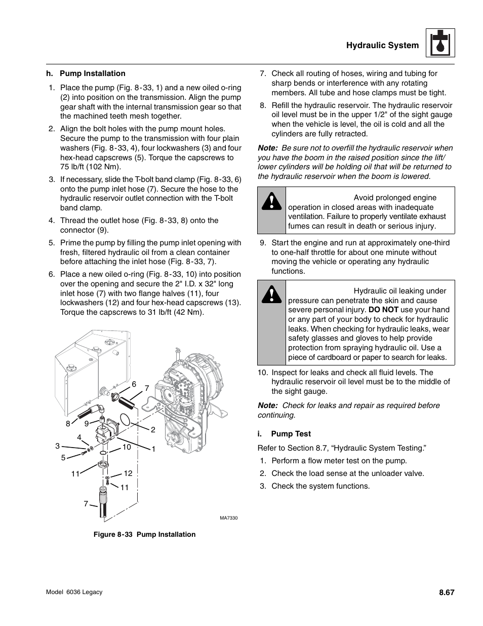 Warning | SkyTrak 6036 Service Manual User Manual | Page 283 / 460