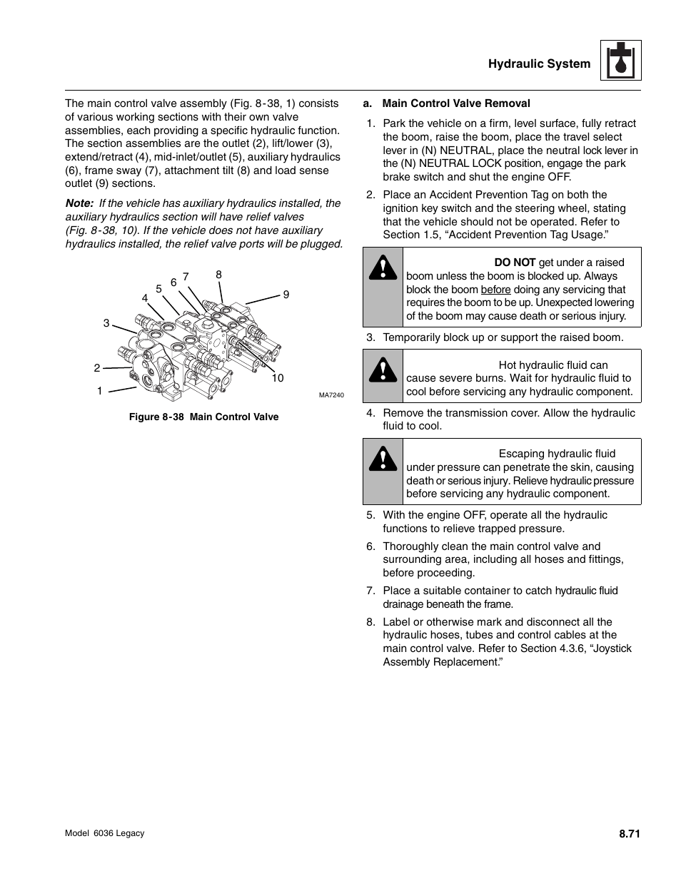 Warning | SkyTrak 6036 Service Manual User Manual | Page 287 / 460