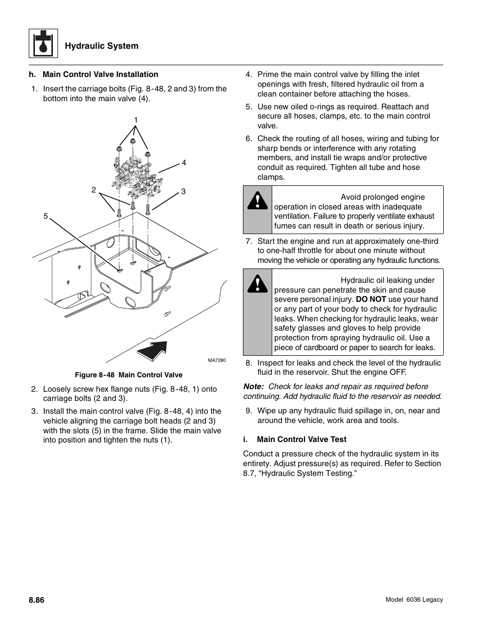 Warning | SkyTrak 6036 Service Manual User Manual | Page 302 / 460