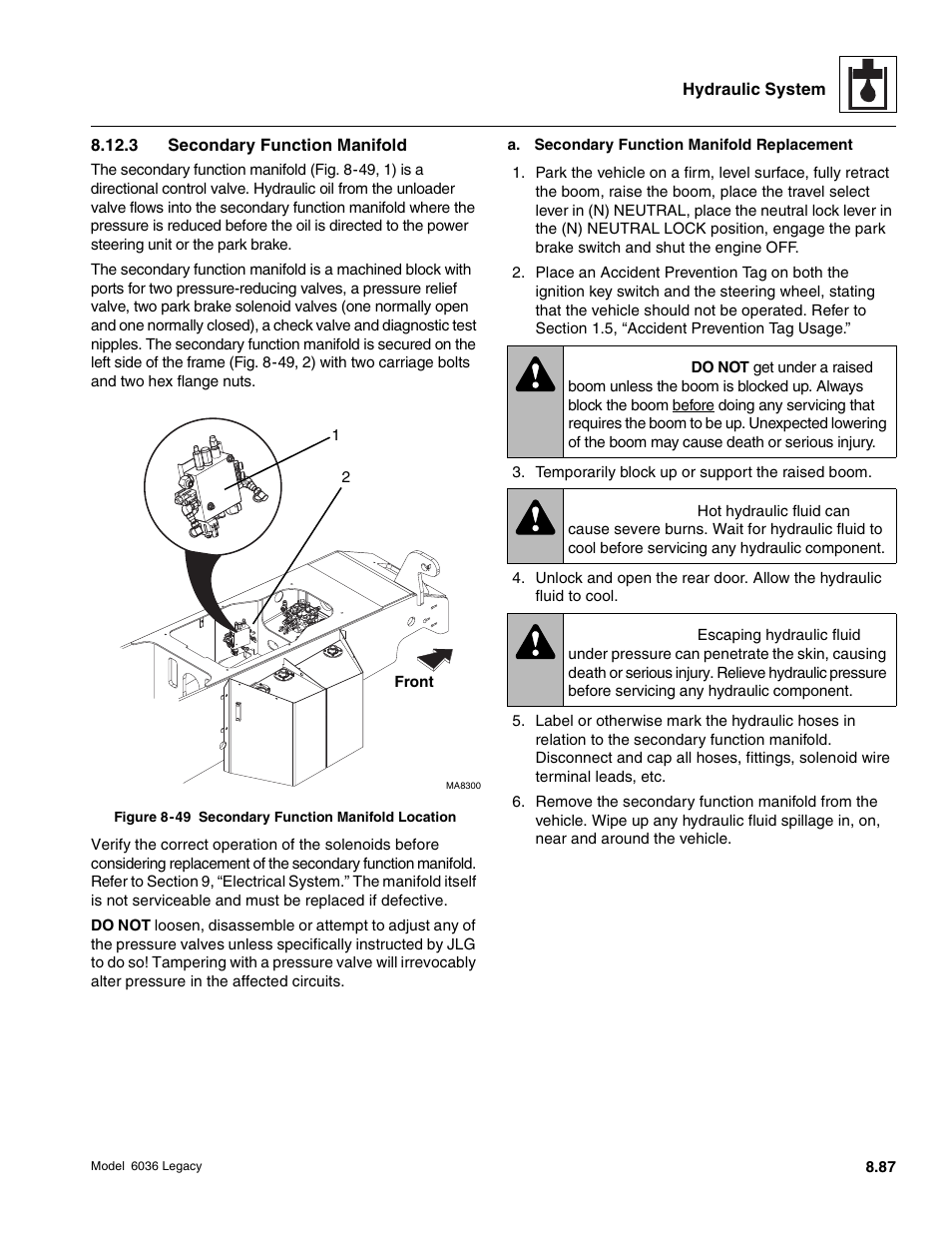 Warning | SkyTrak 6036 Service Manual User Manual | Page 303 / 460