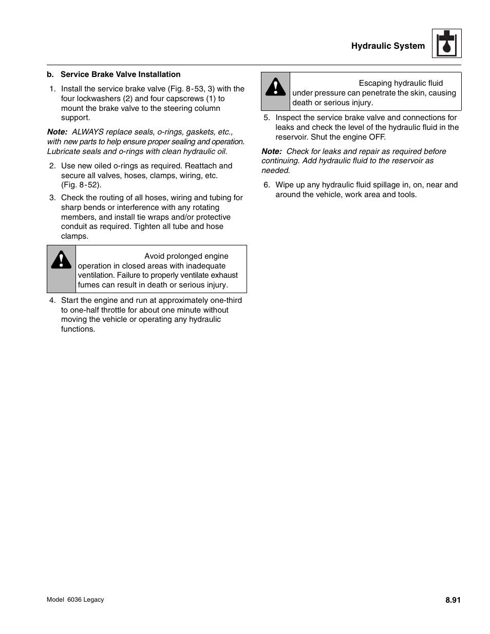Warning | SkyTrak 6036 Service Manual User Manual | Page 307 / 460