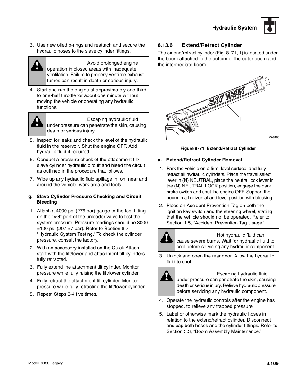 Warning | SkyTrak 6036 Service Manual User Manual | Page 325 / 460