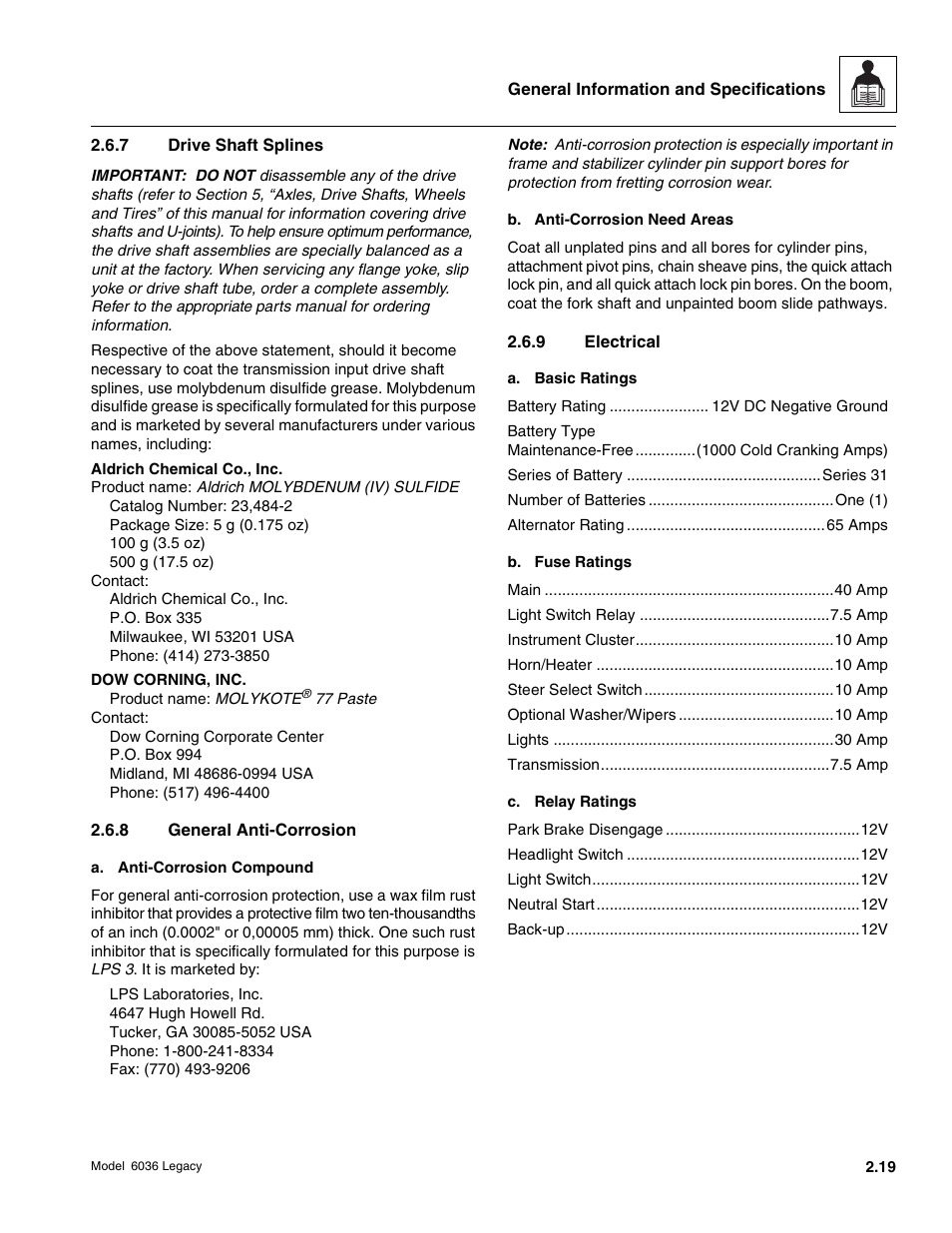 SkyTrak 6036 Service Manual User Manual | Page 35 / 460