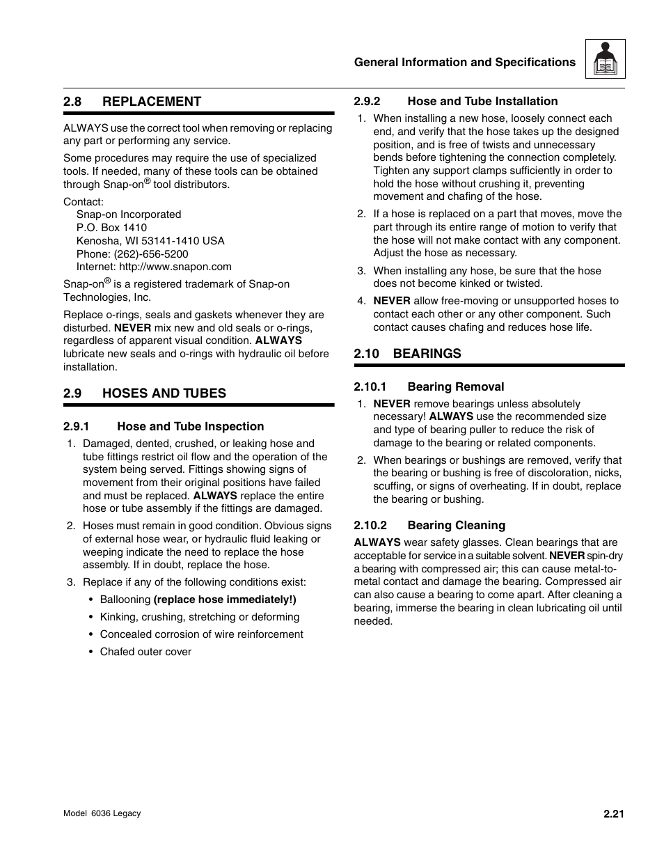SkyTrak 6036 Service Manual User Manual | Page 37 / 460