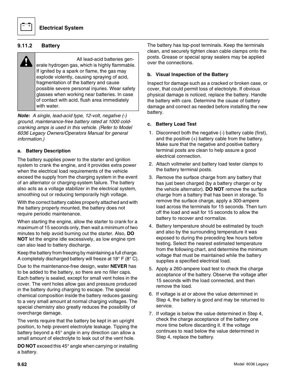Warning | SkyTrak 6036 Service Manual User Manual | Page 414 / 460