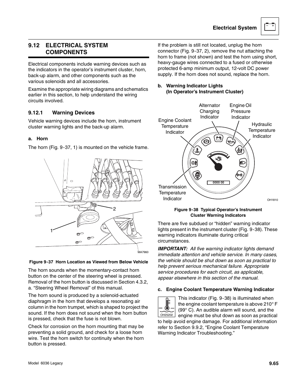 12 electrical system components | SkyTrak 6036 Service Manual User Manual | Page 417 / 460