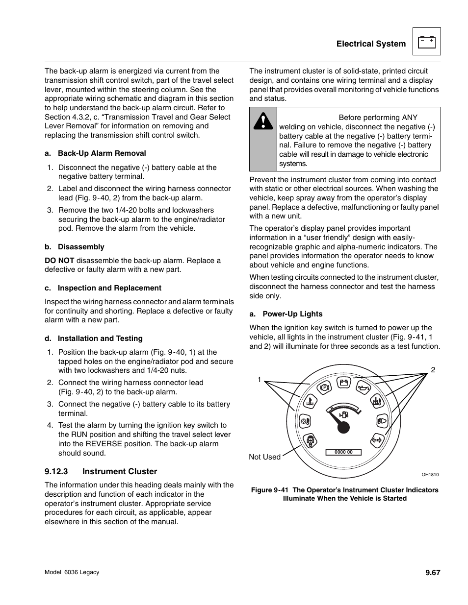 Caution | SkyTrak 6036 Service Manual User Manual | Page 419 / 460