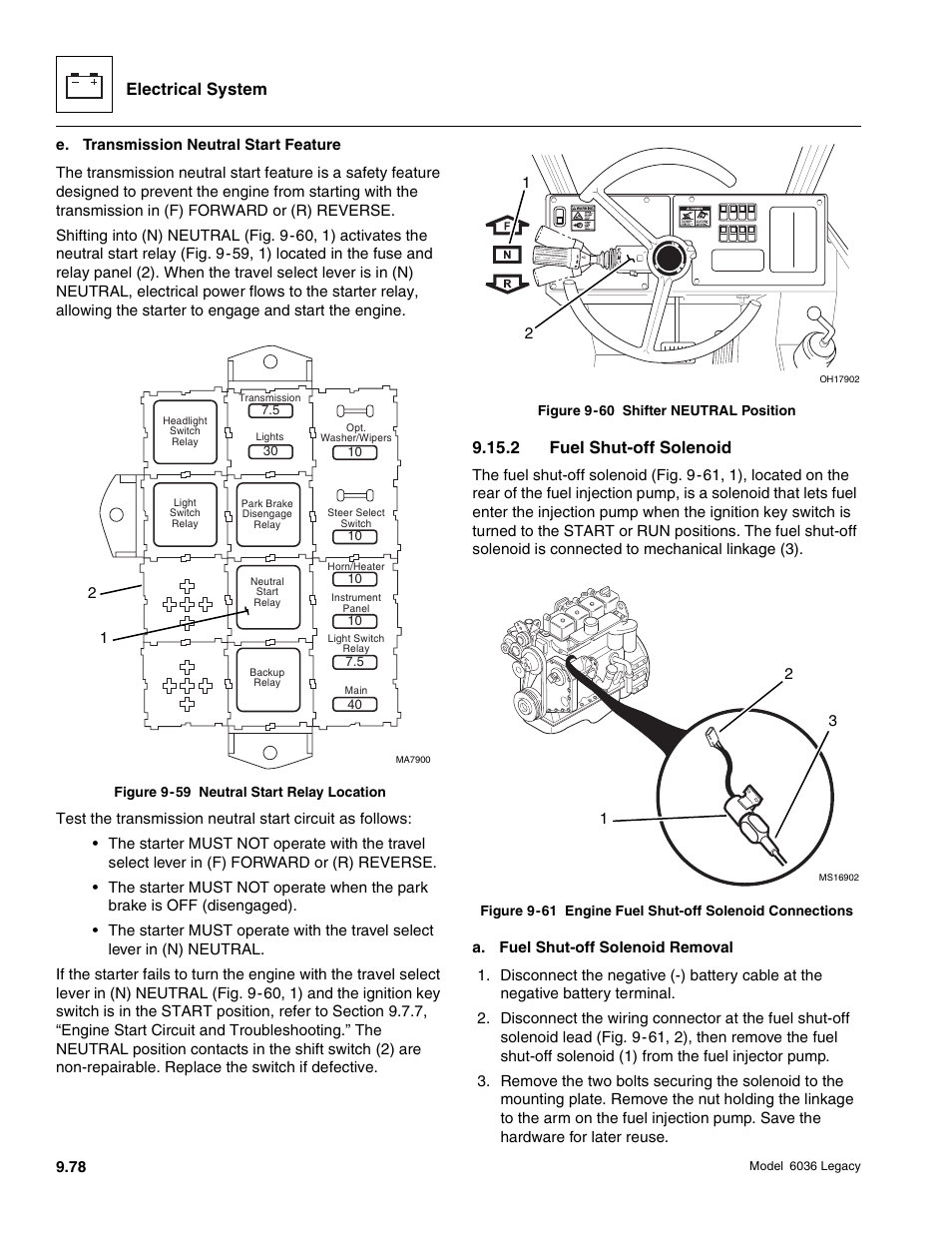 Electrical system, 2 fuel shut-off solenoid | SkyTrak 6036 Service Manual User Manual | Page 430 / 460