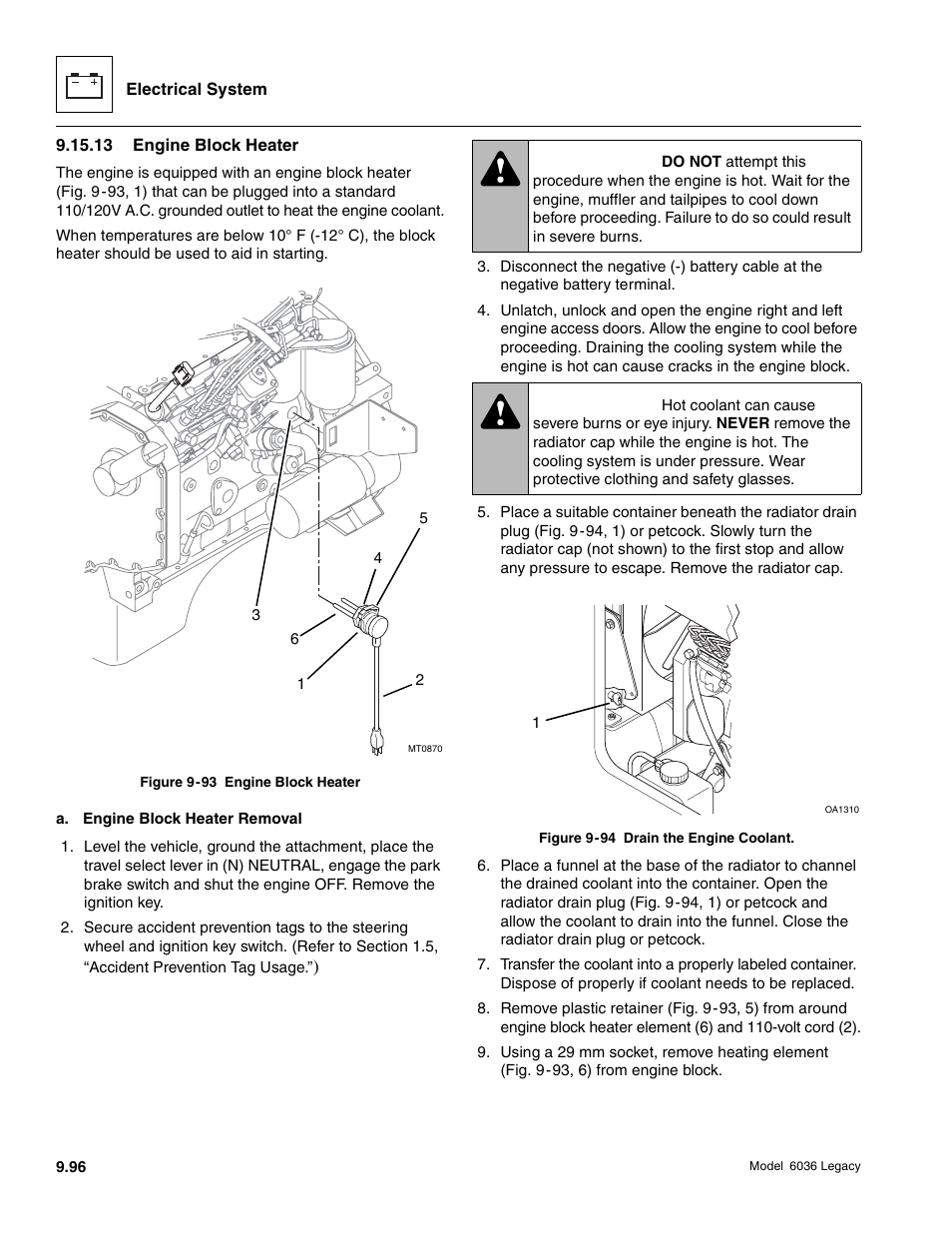 Warning | SkyTrak 6036 Service Manual User Manual | Page 448 / 460