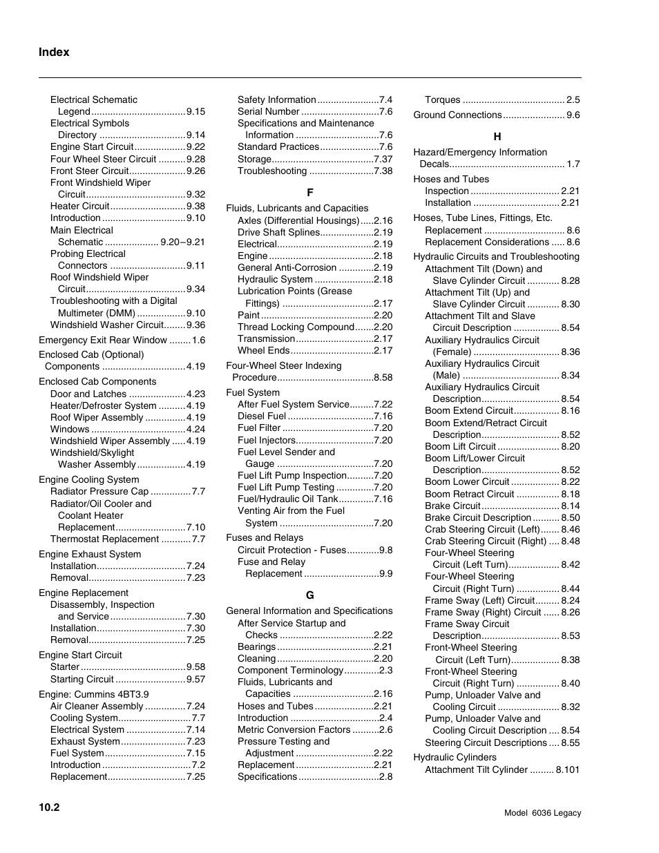 SkyTrak 6036 Service Manual User Manual | Page 454 / 460