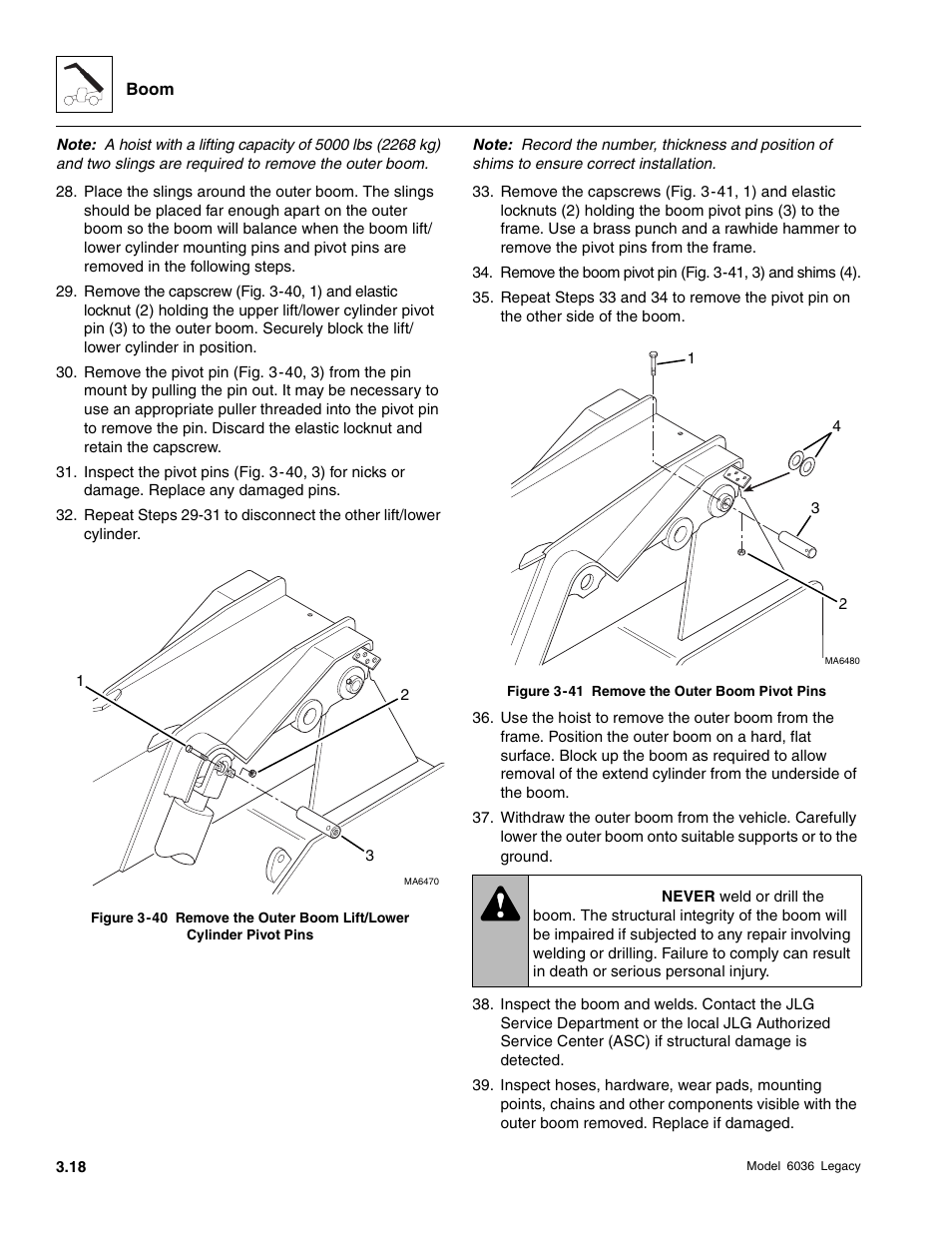 Warning | SkyTrak 6036 Service Manual User Manual | Page 58 / 460