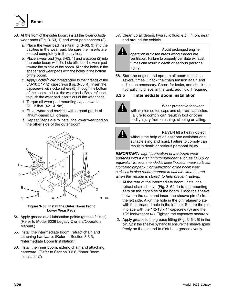 Warning | SkyTrak 6036 Service Manual User Manual | Page 68 / 460
