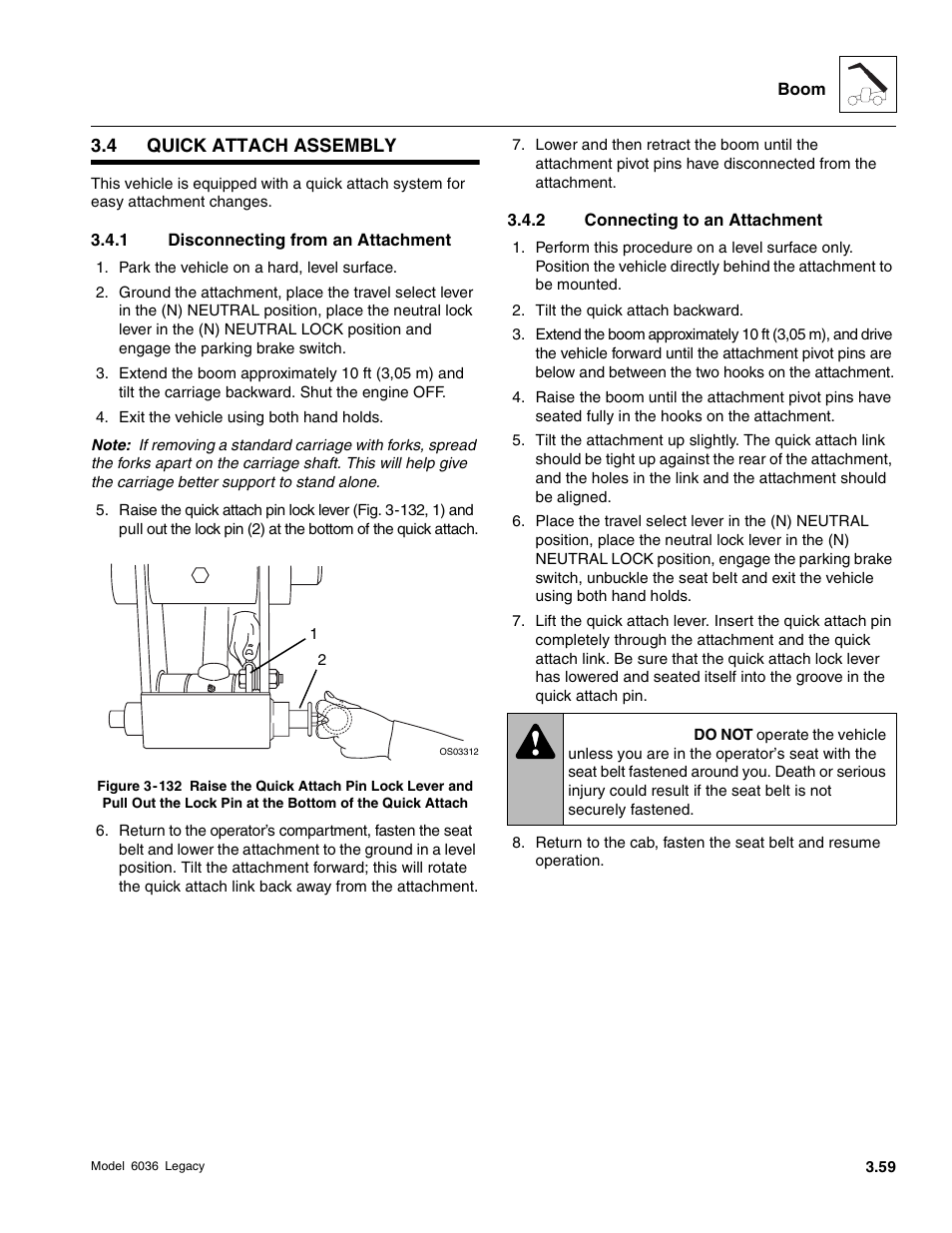 Warning | SkyTrak 6036 Service Manual User Manual | Page 99 / 460