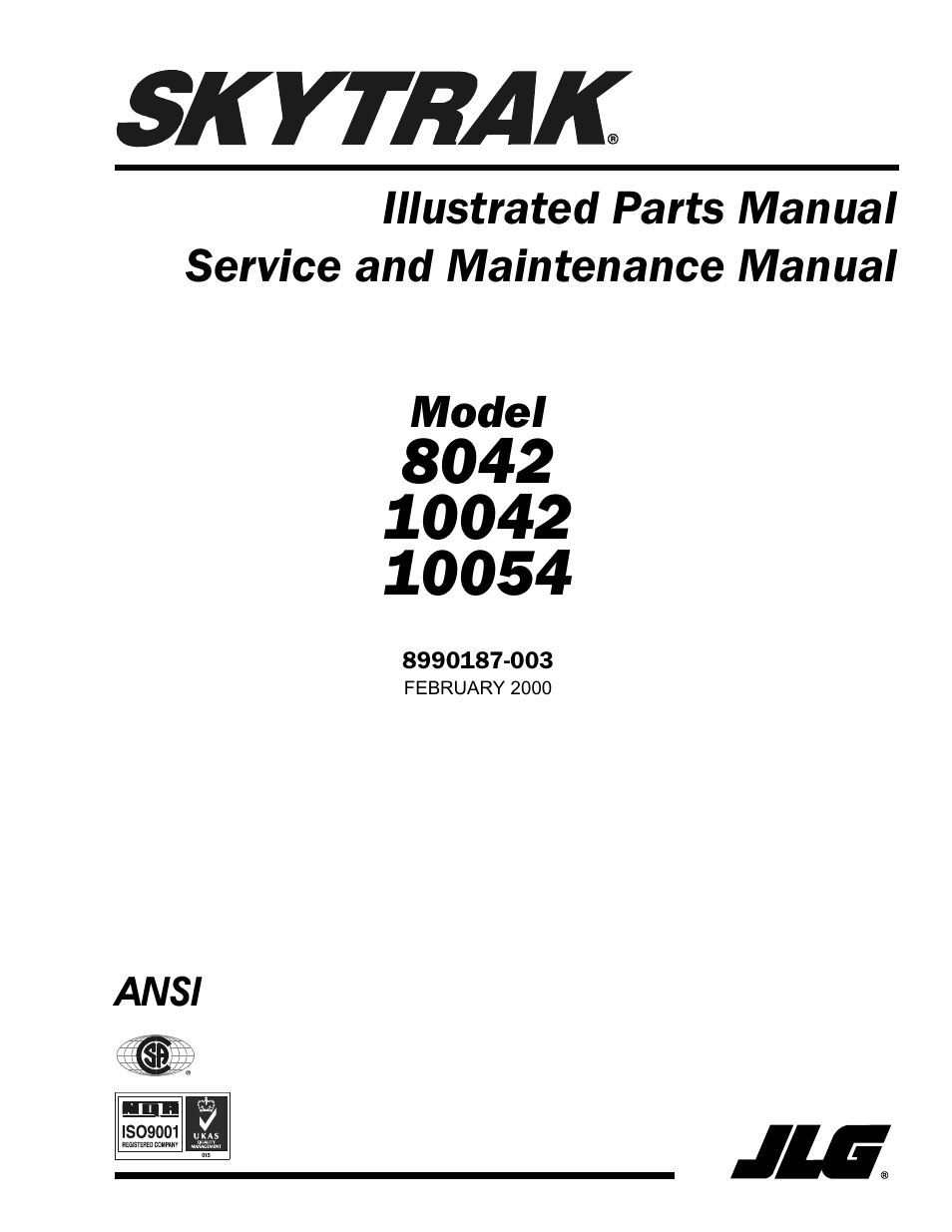 SkyTrak 10054 User Manual | 412 pages