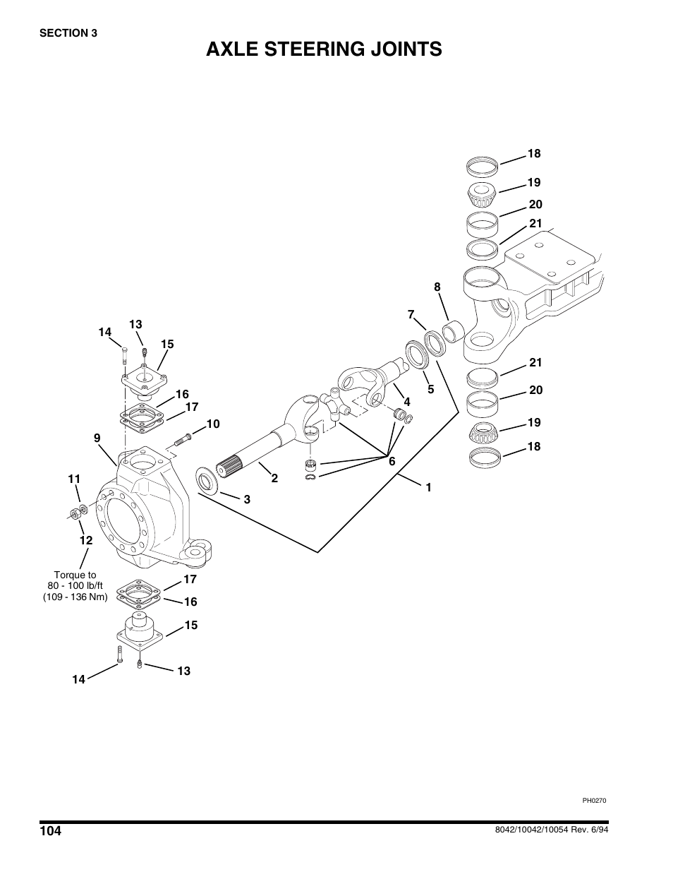 Axle steering joints | SkyTrak 10054 User Manual | Page 108 / 412