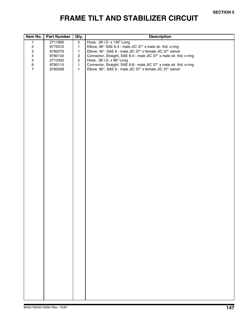 Frame tilt and stabilizer circuit | SkyTrak 10054 User Manual | Page 151 / 412