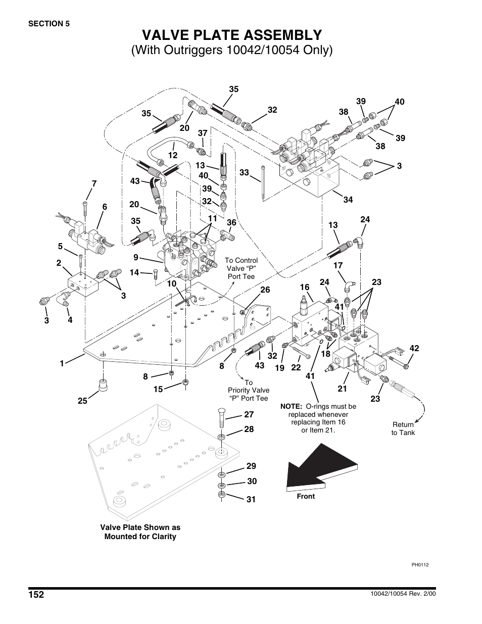 Valve plate assembly | SkyTrak 10054 User Manual | Page 156 / 412