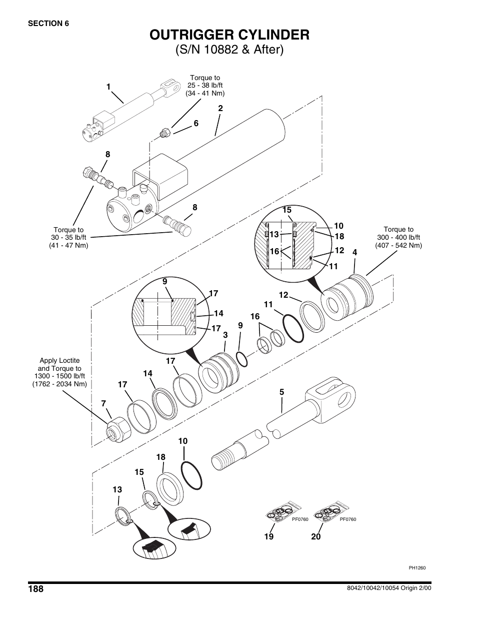 Outrigger cylinder | SkyTrak 10054 User Manual | Page 192 / 412