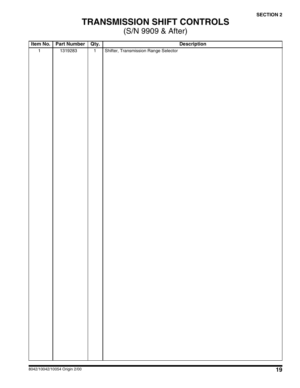 Transmission shift controls, S/n 9909 & after) | SkyTrak 10054 User Manual | Page 23 / 412