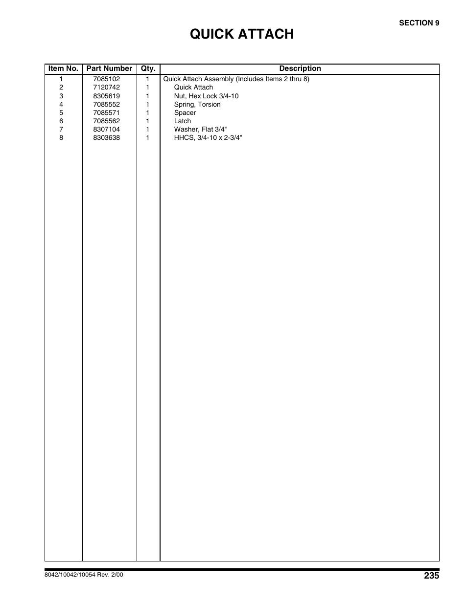 Quick attach | SkyTrak 10054 User Manual | Page 239 / 412