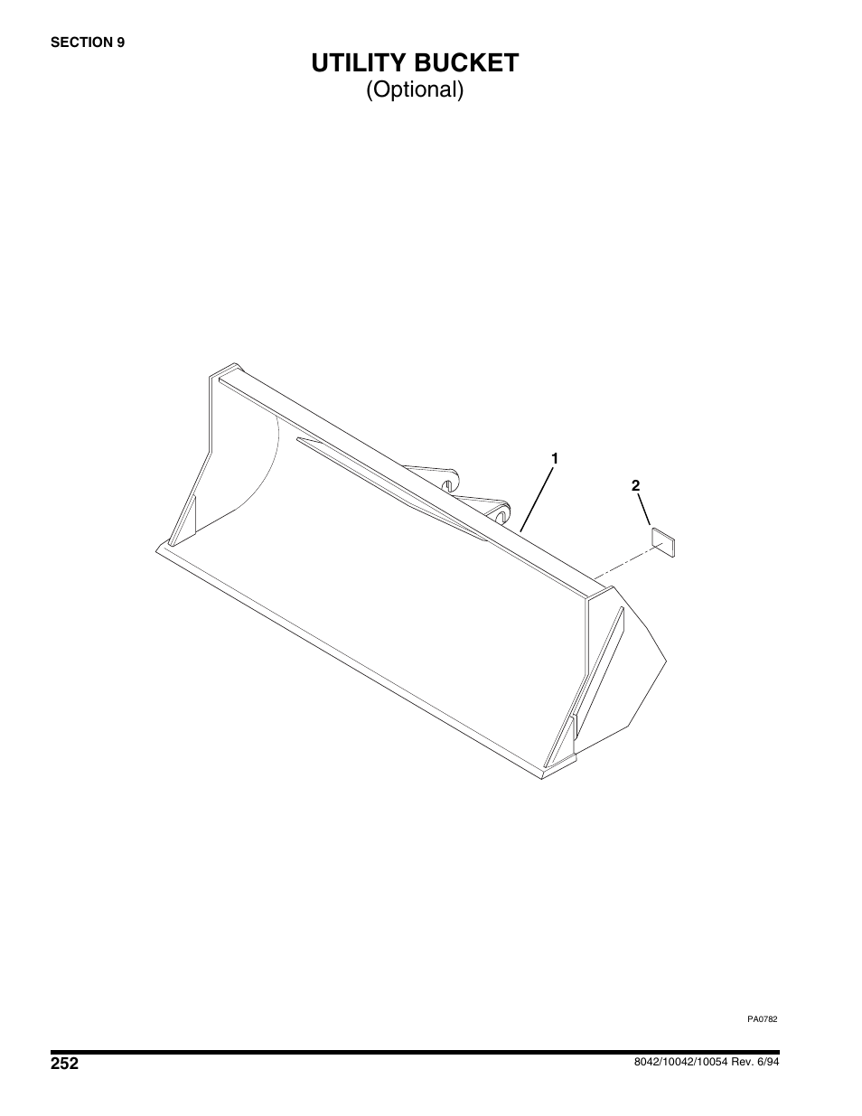 Utility bucket (optional), Utility bucket, Optional) | SkyTrak 10054 User Manual | Page 256 / 412