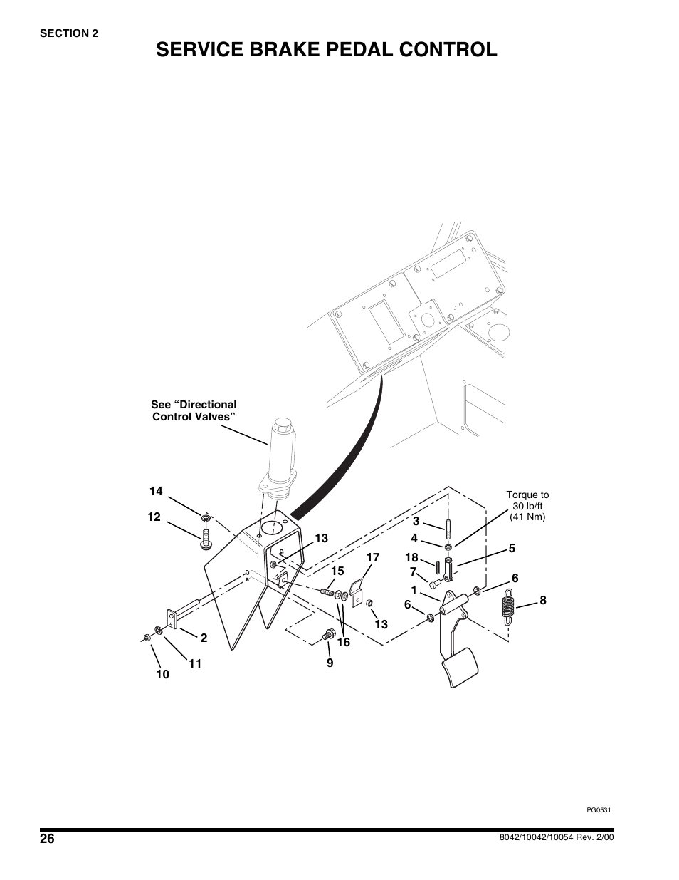 Service brake pedal control | SkyTrak 10054 User Manual | Page 30 / 412
