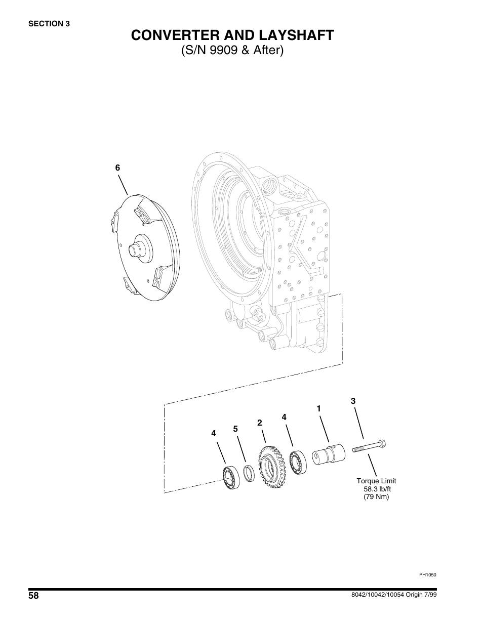 Converter and layshaft, S/n 9909 & after) | SkyTrak 10054 User Manual | Page 62 / 412