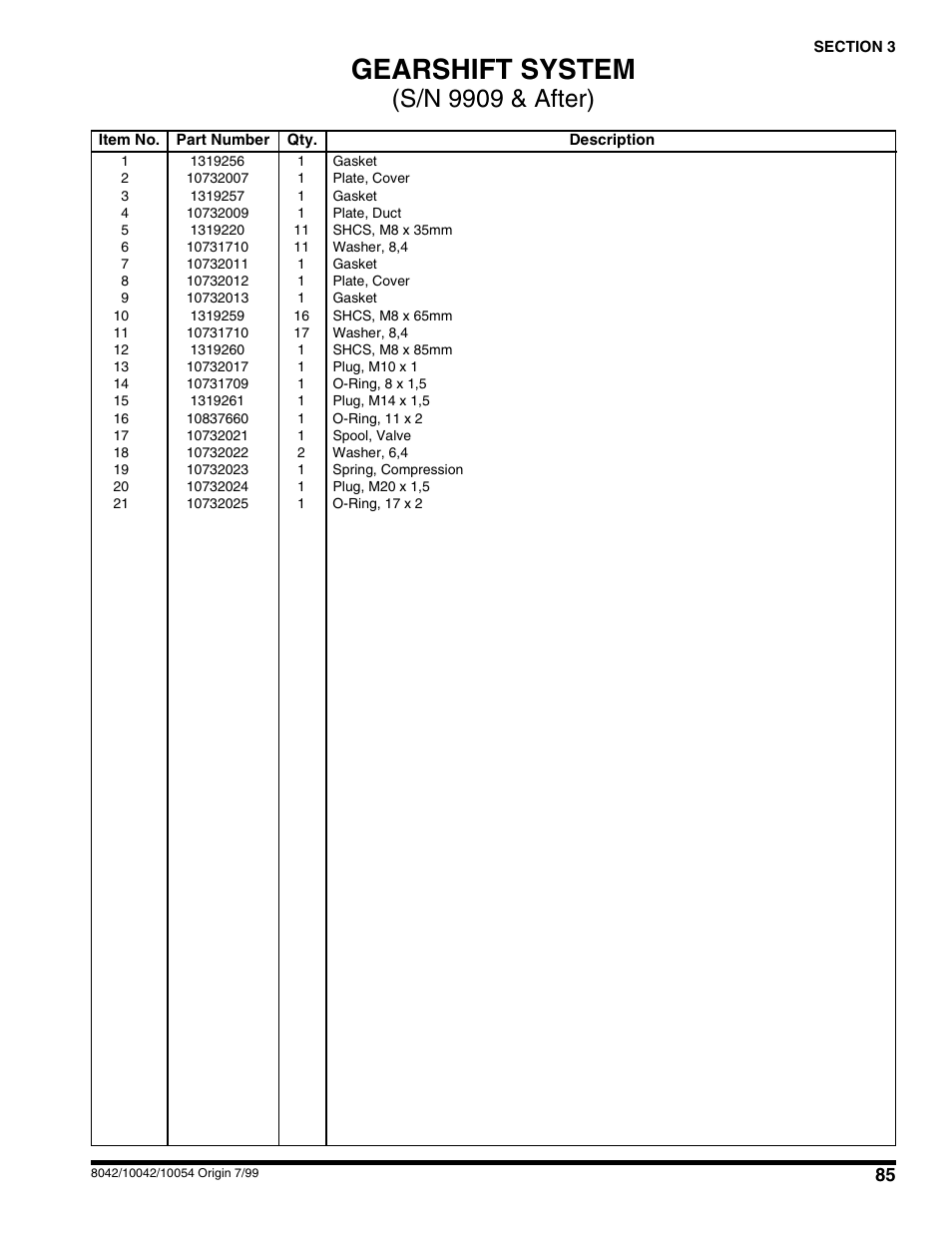 Gearshift system, S/n 9909 & after) | SkyTrak 10054 User Manual | Page 89 / 412