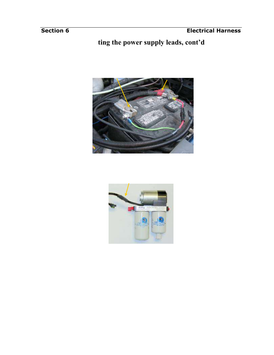 Connecting the power supply leads, cont’d | PureFlow AirDog DF-165 - Dodge Cummins 1989-1993 User Manual | Page 21 / 28