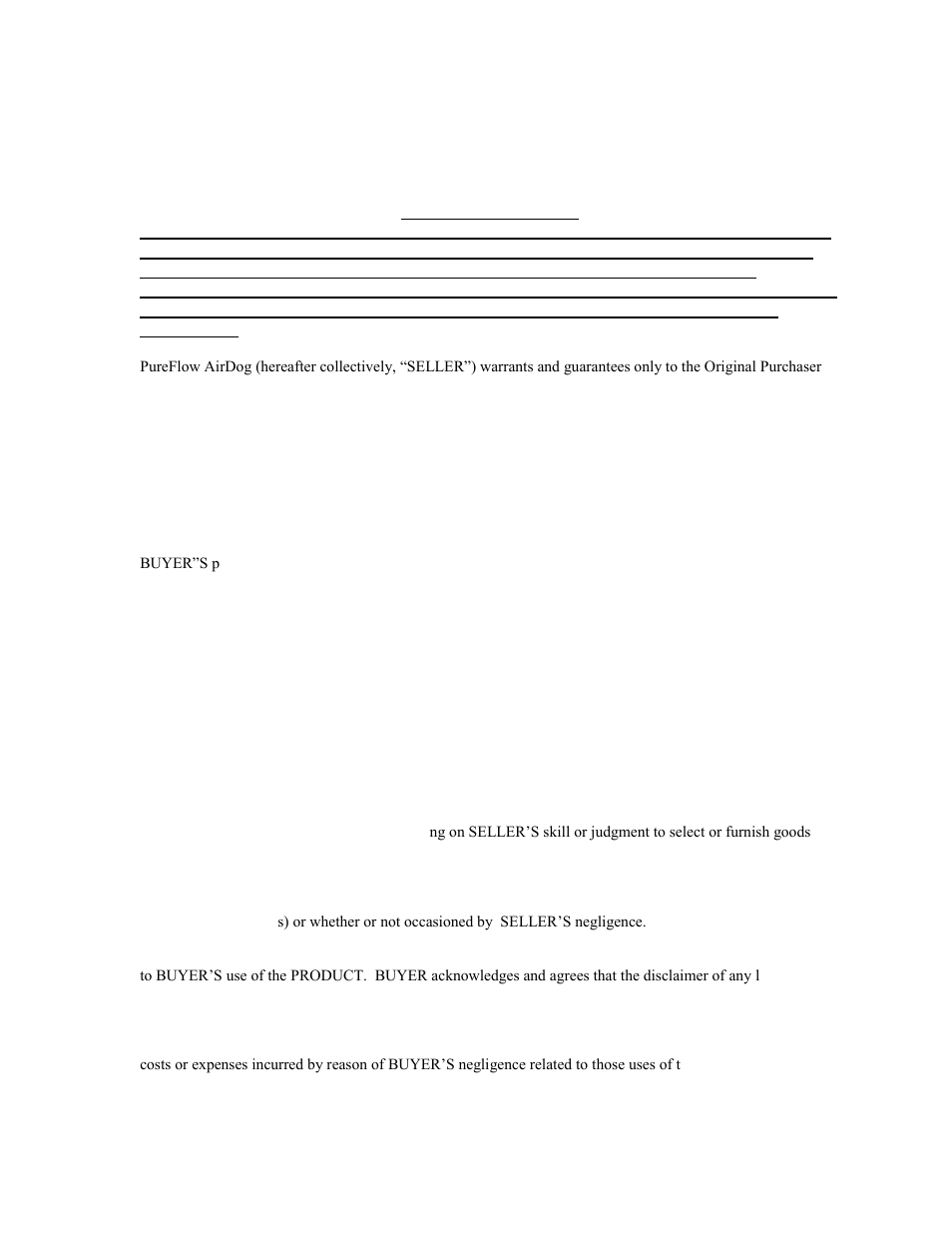 Lifetime limited express warranty, Pureflow airdog | PureFlow AirDog DF-165 - Dodge Cummins 1989-1993 User Manual | Page 27 / 28