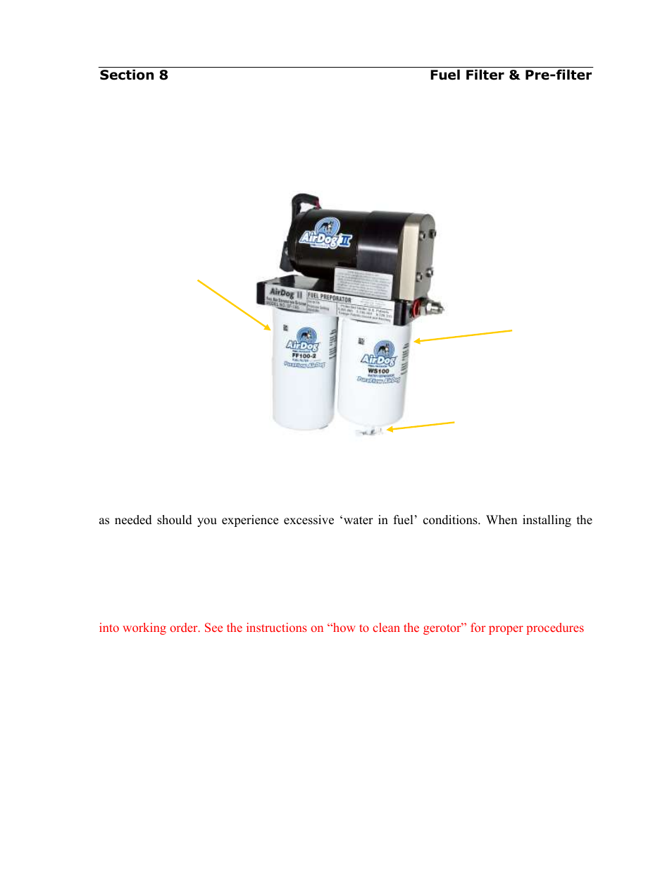 Filter service recommendations | PureFlow AirDog DF-165 - Dodge Cummins 1994-1998 User Manual | Page 23 / 28