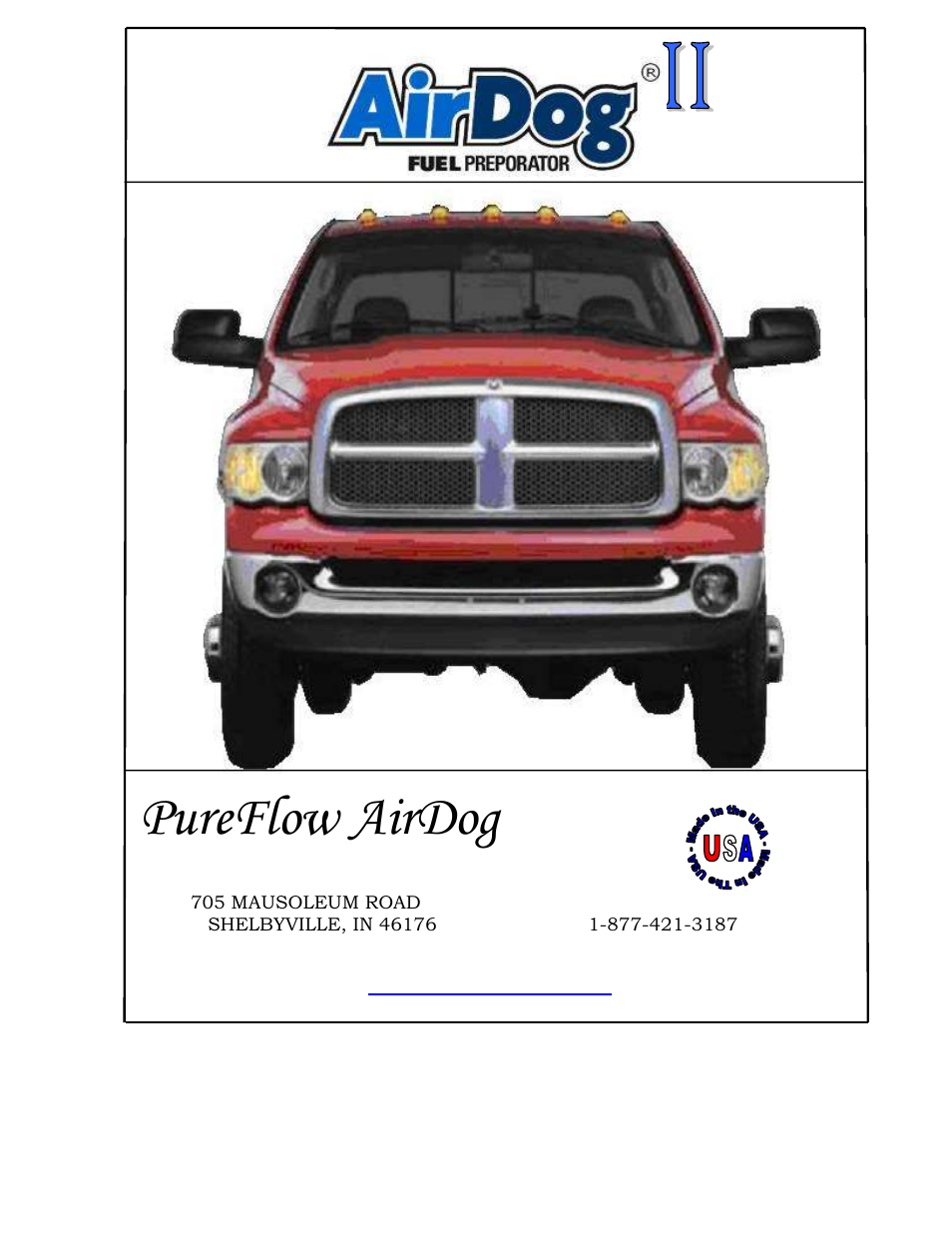 PureFlow AirDog DF-100 W/O In-Tank Fuel Pump - Dodge Cummins 1998.5-2004 User Manual | 24 pages