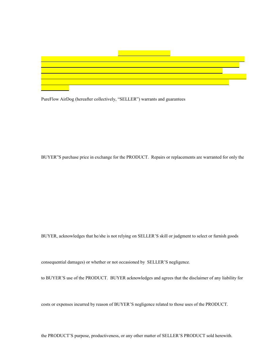 Lifetime limited express warranty, Pureflow airdog | PureFlow AirDog DF-165 - Dodge Cummins 2005-2013 User Manual | Page 23 / 24