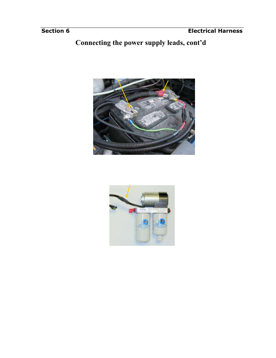 Connecting the power supply leads, cont’d | PureFlow AirDog DF-200 - Dodge Cummins 1994-1998 User Manual | Page 20 / 27