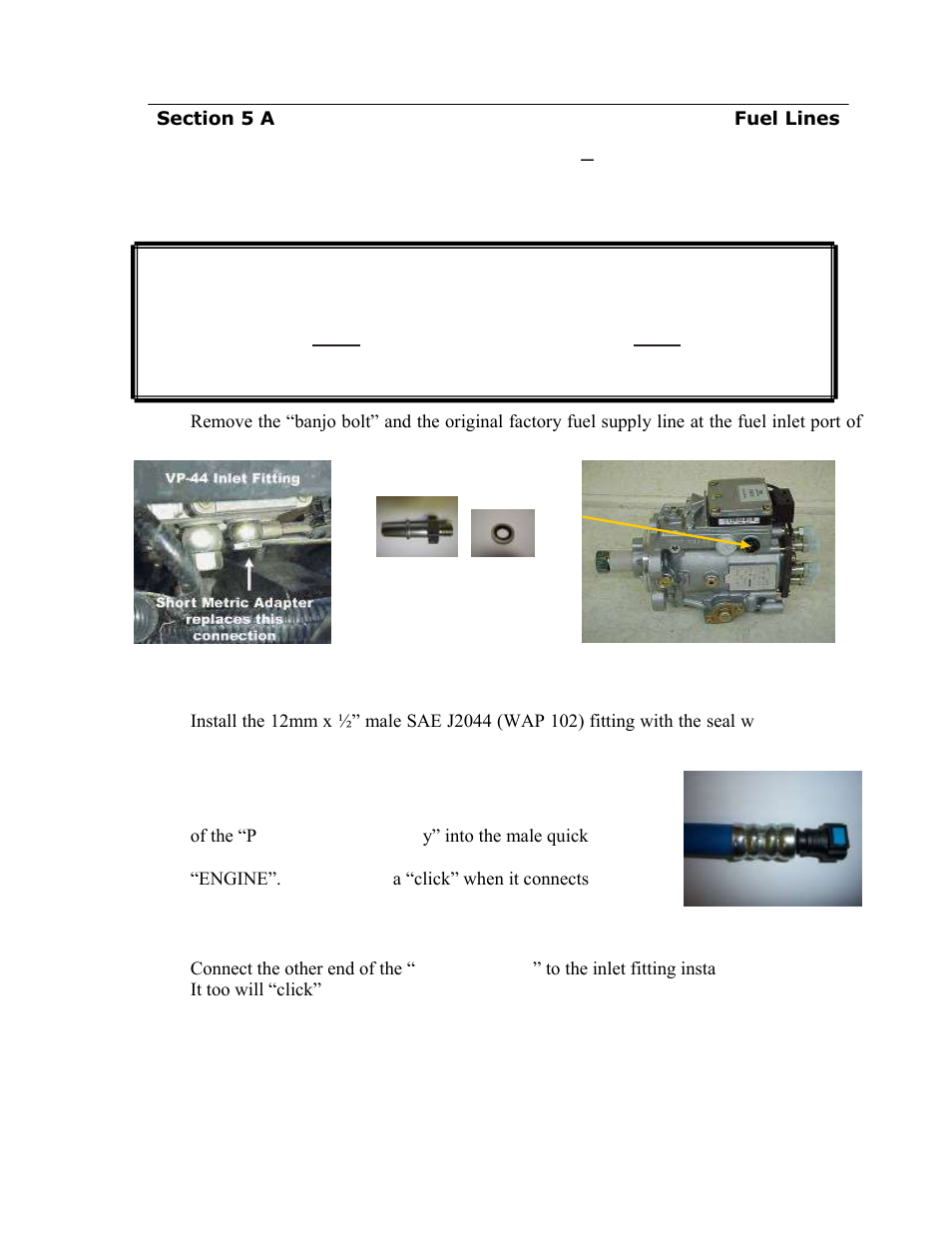 Ii to the vp-44, It may break | PureFlow AirDog DF-200 - Dodge Cummins 1998.5-2004 User Manual | Page 11 / 26