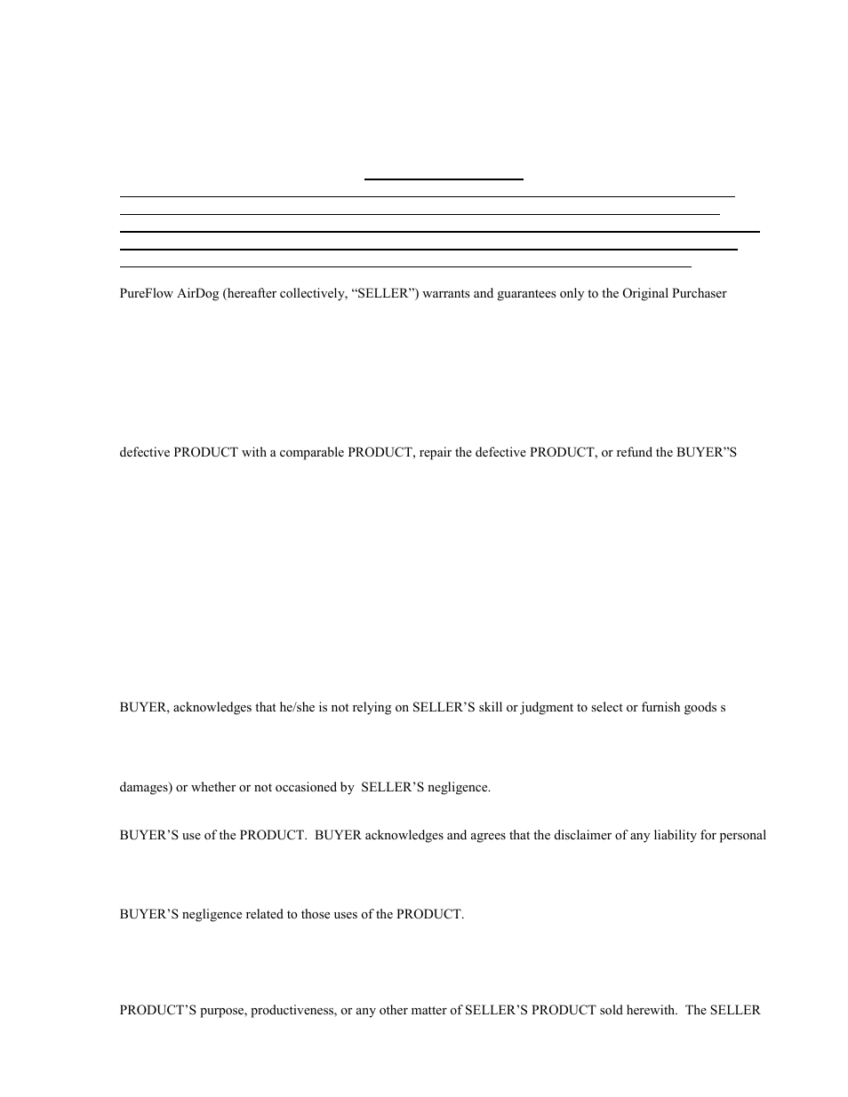 Lifetime limited express warranty, Pureflow airdog | PureFlow AirDog DF-200 - Dodge Cummins 1998.5-2004 User Manual | Page 25 / 26