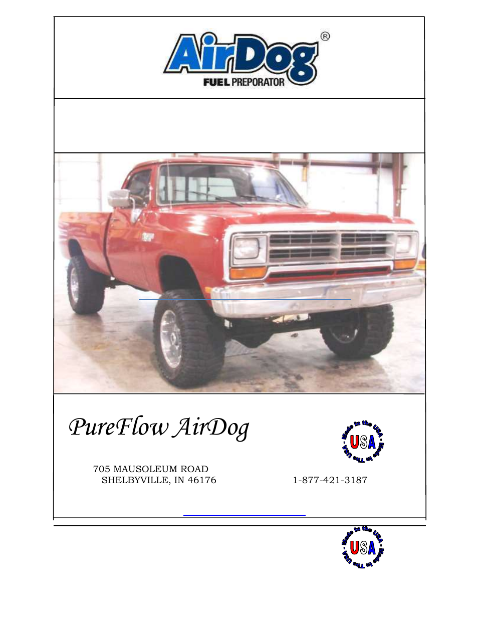 PureFlow AirDog FP-150 - Dodge Cummins 1989-1993 User Manual | 27 pages