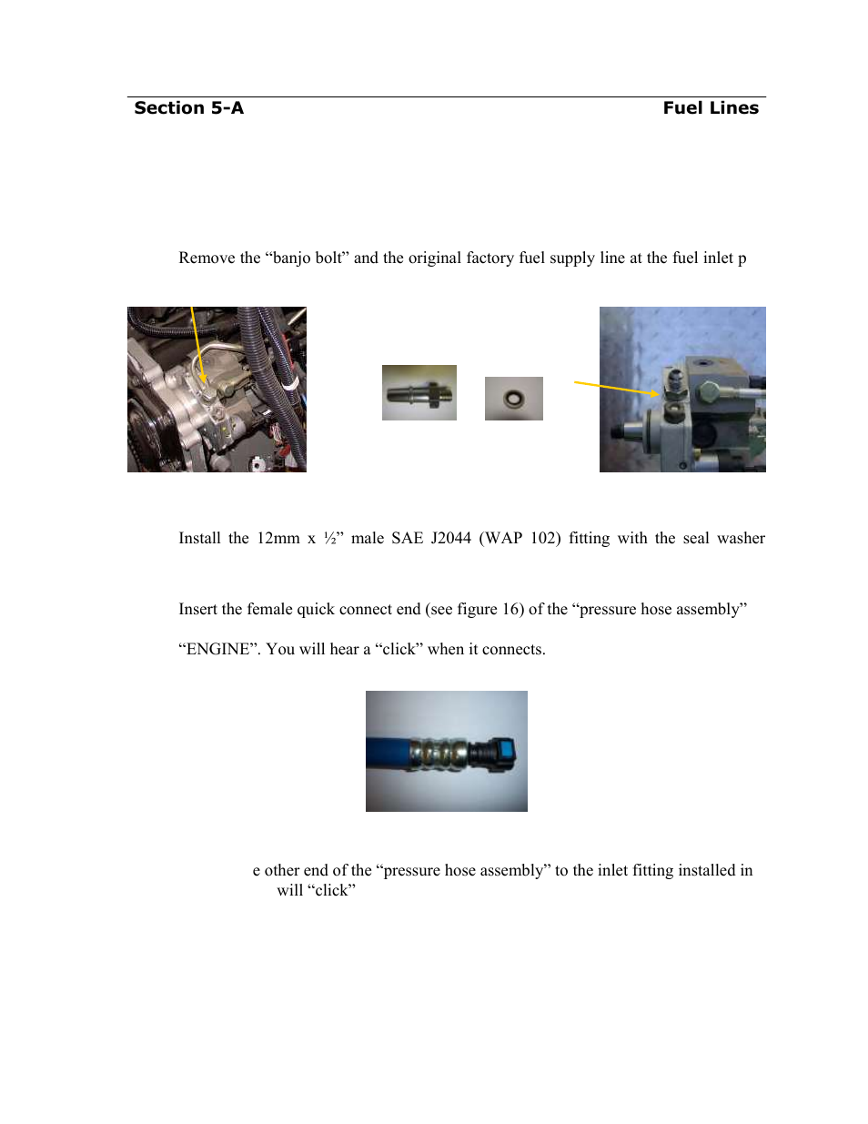 Fuel supply line from the airdog | PureFlow AirDog FP-150 - Dodge Cummins 2005-2013 User Manual | Page 11 / 28