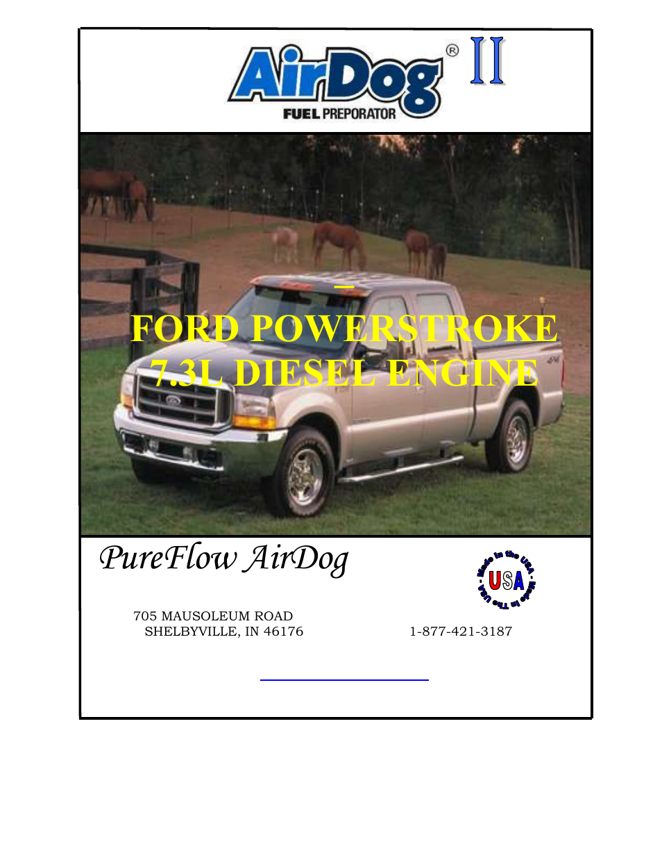 PureFlow AirDog DF-165 - 7.3L Ford 1999-2003 User Manual | 22 pages