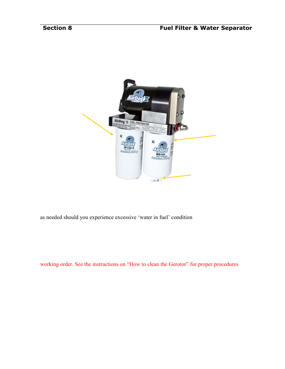 Filter service recommendations | PureFlow AirDog DF-165 - 6.4L Ford 2008-2010 User Manual | Page 17 / 22