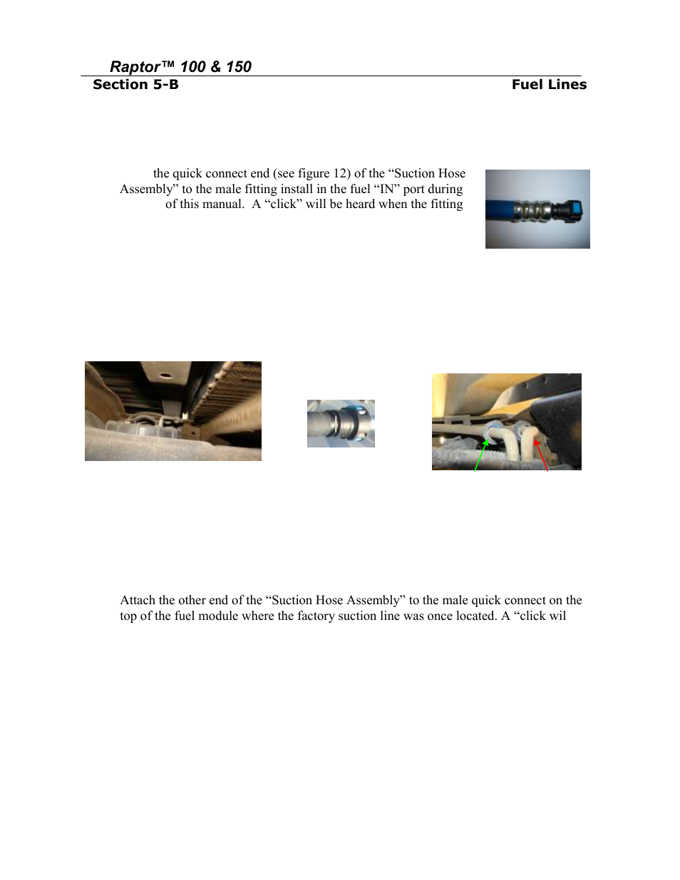 Fuel suction line from the tank to the raptor | PureFlow AirDog RP-150 - 7.3L Ford 1999-2003 User Manual | Page 12 / 16