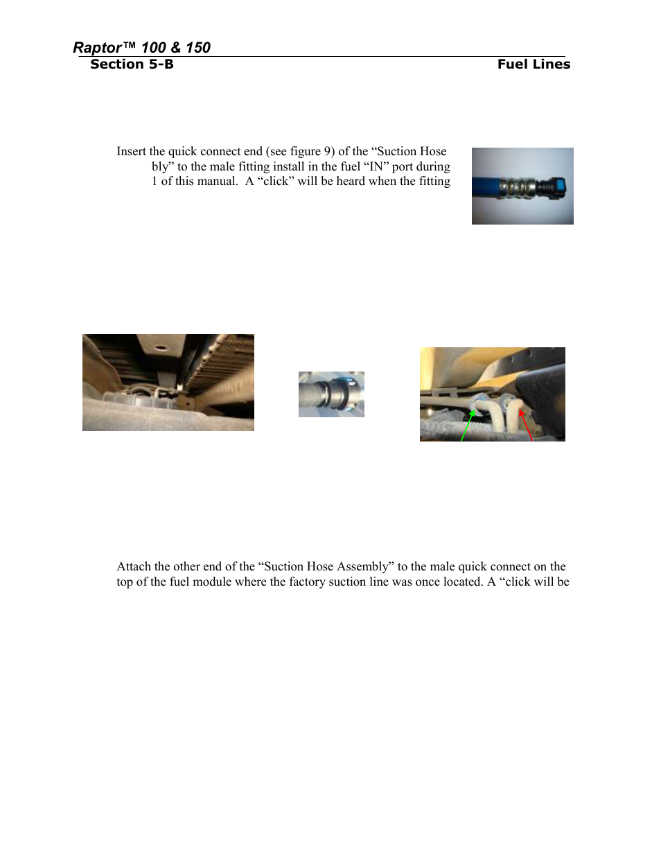 Fuel suction line from the tank to the raptor | PureFlow AirDog RP-150 Replaces High Pressure Pump - 7.3L Ford 1999-2003 User Manual | Page 11 / 15