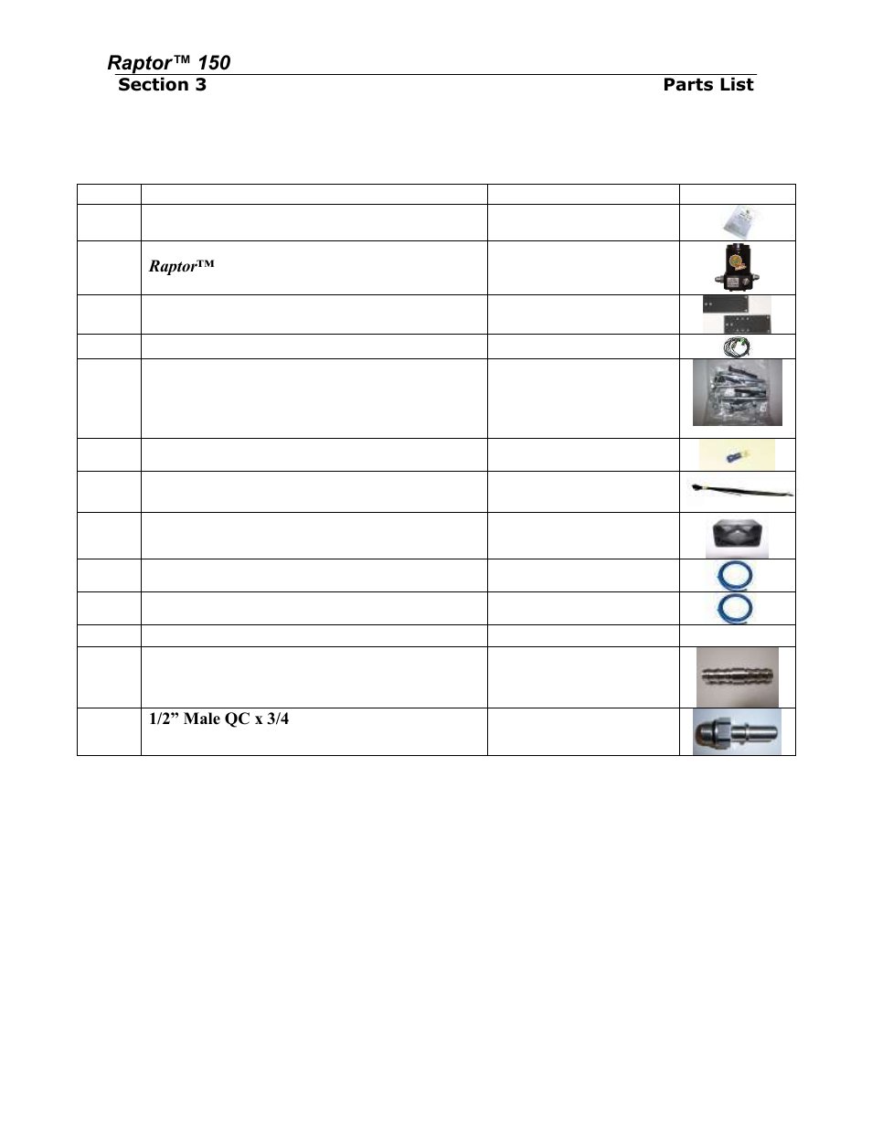 Parts list | PureFlow AirDog RP-150 Replaces High Pressure Pump - 6.0L Ford 2003-2007 User Manual | Page 7 / 15