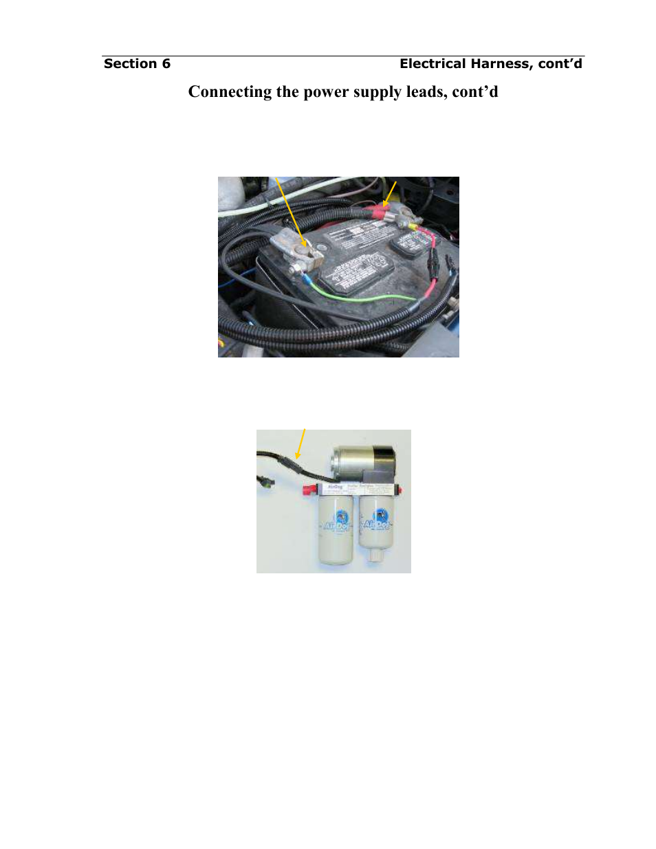 Connecting the power supply leads, cont’d | PureFlow AirDog DF-165 - GM 1992-2000 User Manual | Page 17 / 24