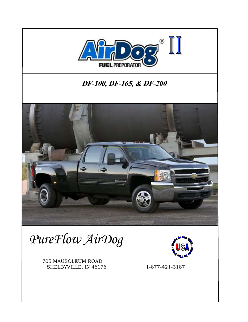 PureFlow AirDog DF-200 - GM Duramax 2001-2010 User Manual | 23 pages