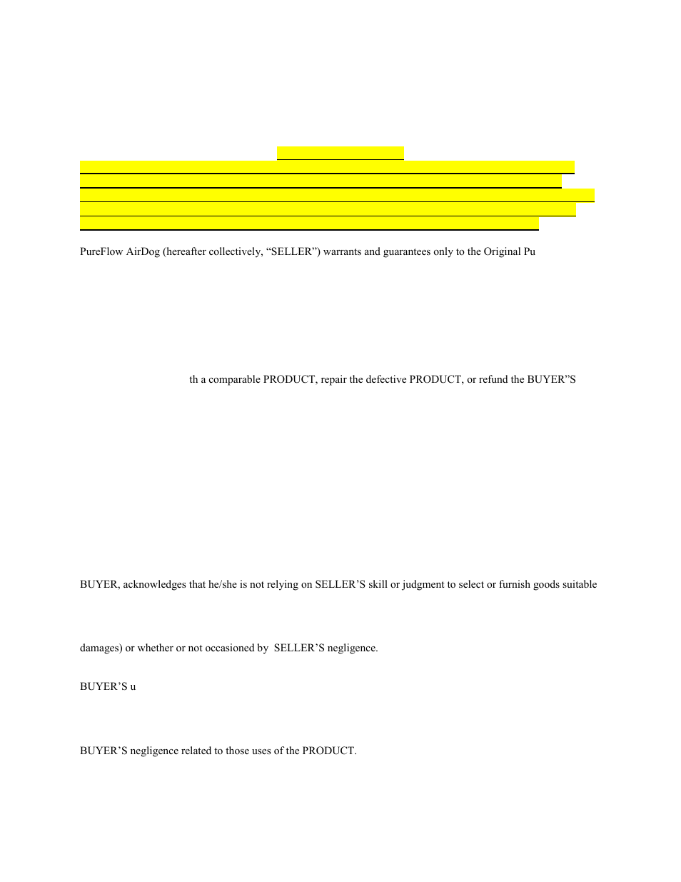 Lifetime limited express warranty, Pureflow airdog | PureFlow AirDog DF-200 - GM Duramax 2001-2010 User Manual | Page 22 / 23