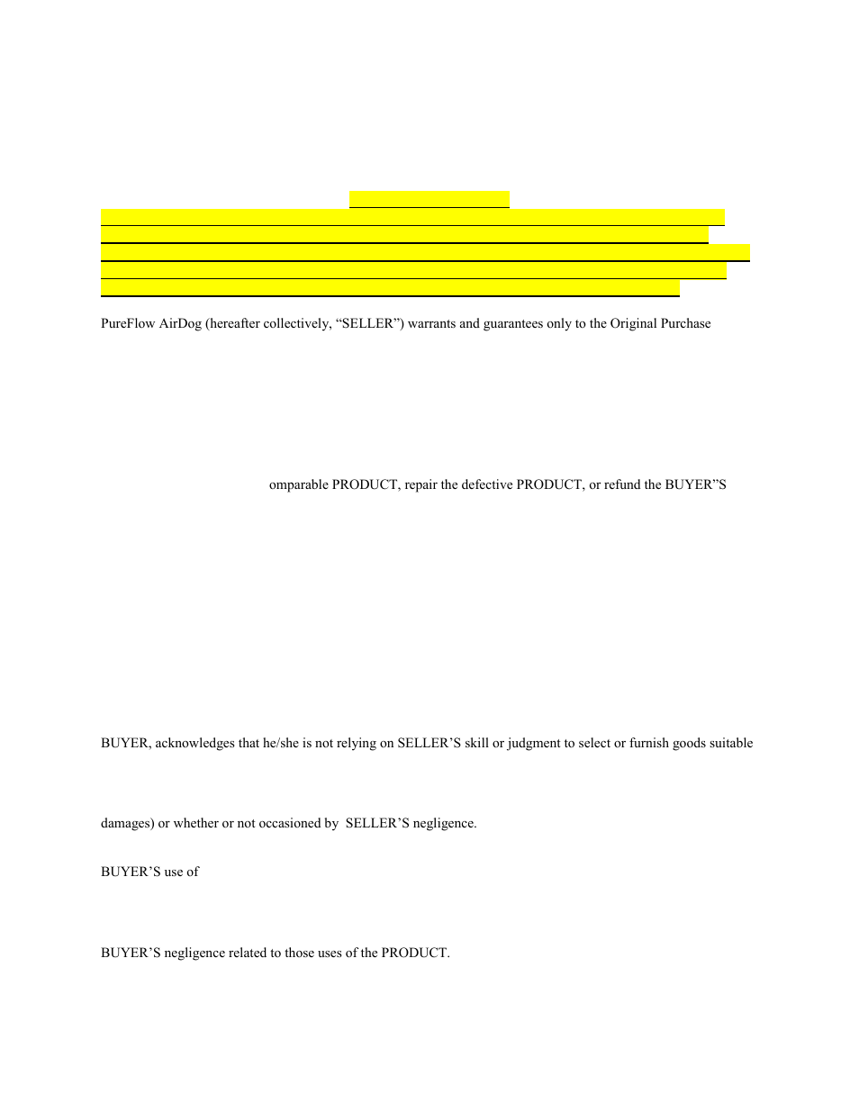 Lifetime limited express warranty, Pureflow airdog | PureFlow AirDog DF-200 - GM Duramax 2011-2014 User Manual | Page 23 / 24